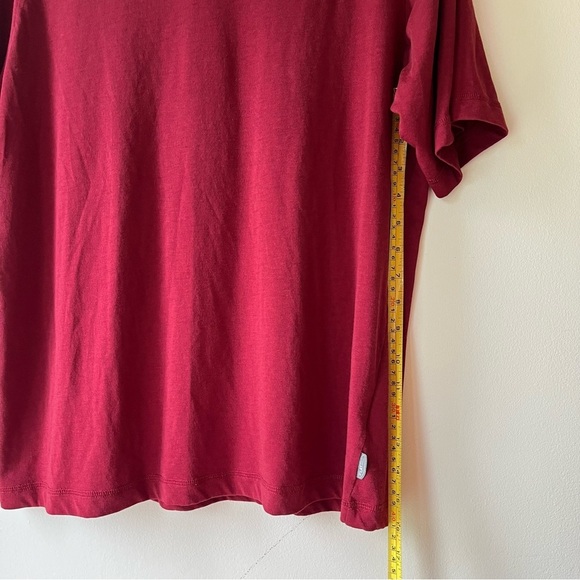 Reebok PlayDry Maroon Red Athletic T-Shirt Men’s Medium Polyester Cotton Retro - Picture 9 of 10